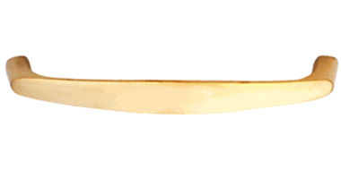 5 1/2 Inch Overall (5 Inch c-c) Traditional Solid Brass Pull (Lacquered Brass Finish)