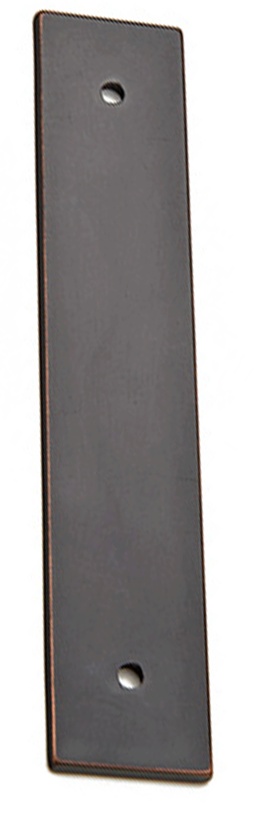 5 1/4 Inch (4 Inch c-c) Solid Brass Art Deco Rectangular Back Plate (Venetian Rubbed Bronze Finish)