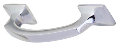 5 1/4 Inch Modern Cabinet Handle Pull (Polished Chrome Finish)
