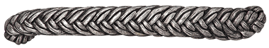 5 1/4 Inch (3 3/4 Inch c-c) Solid Pewter Braided Rope Design