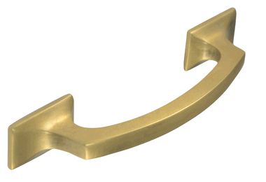 5 1/4 Inch Overall (3 3/4 Inch c-c) Traditional Solid Brass Pull (Antique Brass Finish)