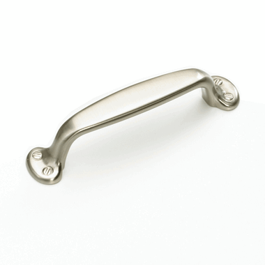 5 1/8 Inch (4 Inch c-c) Country Style Pull (Brushed Nickel Finish)