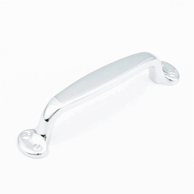 5 1/8 Inch (4 Inch c-c) Country Style Pull (Polished Chrome Finish)