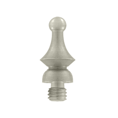 DELTANA 5/8 Inch Solid Brass Windsor Tip Cabinet Finial Brushed Nickel Finish