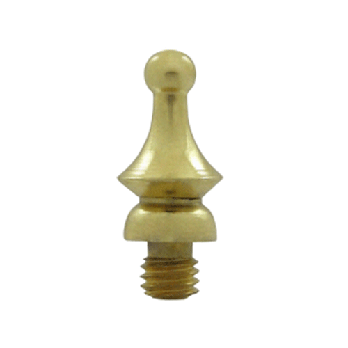 DELTANA 5/8 Inch Solid Brass Windsor Tip Cabinet Finial Polished Brass Finish