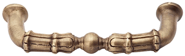 5 Inch Overall (4 1/3 Inch c.c.) Solid Brass Victorian Style Pull (Antique Brass Finish)