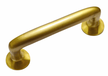 5 Inch (4 Inch c-c) Traditional Solid Brass Cabinet Pull (Antique Brass Finish)