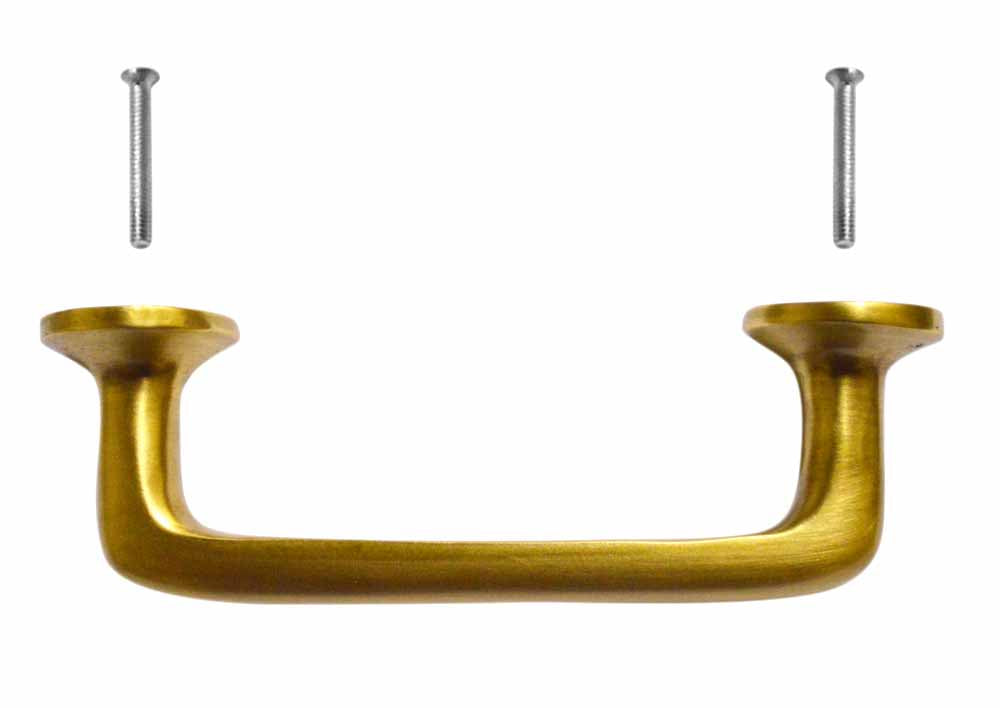 5 Inch (4 Inch c-c) Traditional Solid Brass Cabinet Pull (Antique Brass Finish)