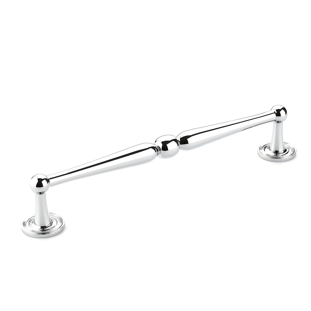 SCHAUB 8 1/2 Inch (8 Inch c-c) Atherton Pull with Knurled Footplates (Polished Chrome Finish)