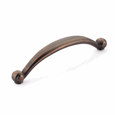 SCHAUB 6 1/2 Inch (6 Inch c-c) Cabriole Pull (Empire Bronze Finish)