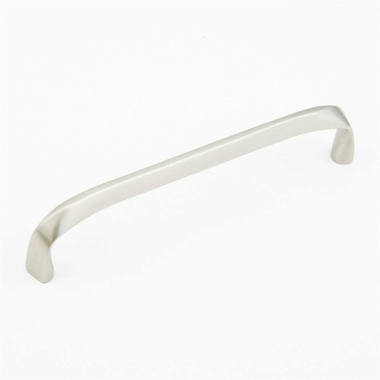 6 1/4 Inch (6 Inch c-c) Italian Contemporary Pull (Brushed Nickel Finish) SCHAUB