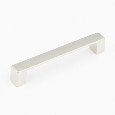 SCHAUB 6 3/8 Inch (6 1/4 Inch c-c) Classico Smooth Cabinet Pull (Brushed Nickel Finish)