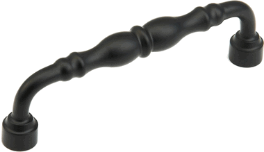 6 5/8 Inch (6 Inch c-c) Colonial Pull (Matte Black Finish)