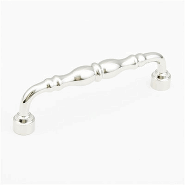 6 5/8 Inch (6 Inch c-c) Colonial Pull (Polished Nickel Finish)
