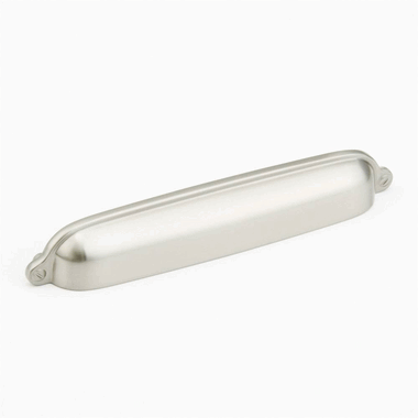 6 5/8 Inch (6 Inch c-c) Country Style Cup Pull (Brushed Nickel Finish)