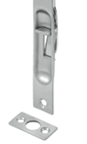 6 Inch Heavy Duty Square Flush Bolt (Brushed Stainless Finish)