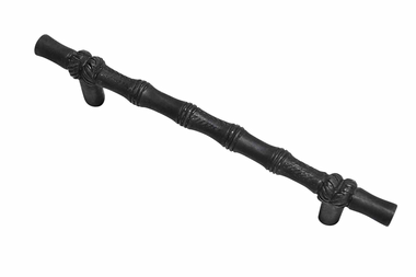 6 Inch Overall (4 1/2 Inch c-c) Japanese Bamboo Pull (Oil Rubbed Bronze Finish)