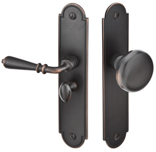 6 Inch Solid Brass Screen Door Lock with Arch Style (Oil Rubbed Bronze Finish)