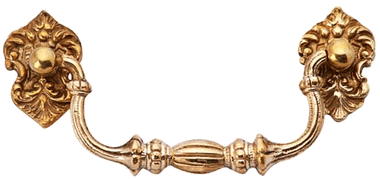 6 Inch Solid Brass Victorian Style Bail Handle (Polished Brass Finish)