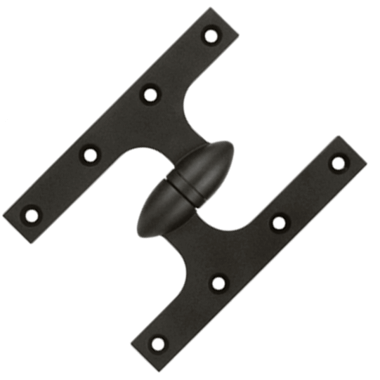 6 Inch x 4 1/2 Inch Solid Brass Olive Knuckle Hinge (Oil Rubbed Bronze Finish) DELTANA