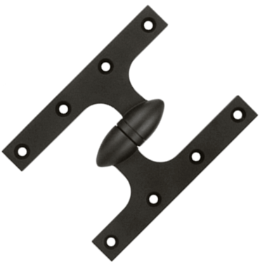6 Inch x 4 1/2 Inch Solid Brass Olive Knuckle Hinge (Oil Rubbed Bronze Finish)