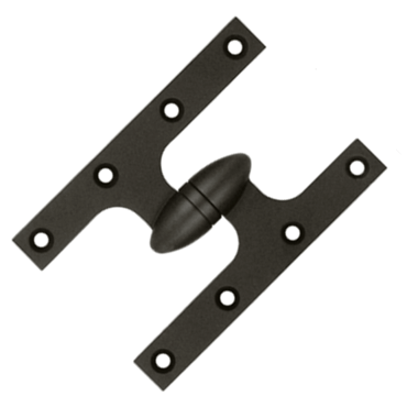 6 Inch x 4 Inch Solid Brass Olive Knuckle Hinge (Oil Rubbed Bronze)