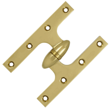 6 Inch x 4 Inch Solid Brass Olive Knuckle Hinge (PVD Finish) DELTANA