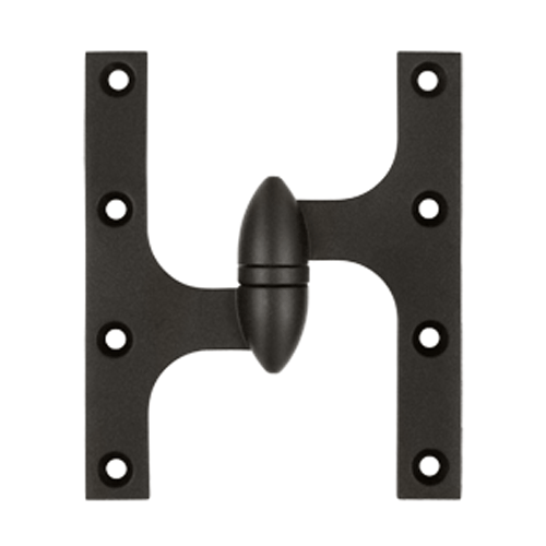 6 Inch x 5 Inch Solid Brass Olive Knuckle Hinge (Oil Rubbed Bronze)