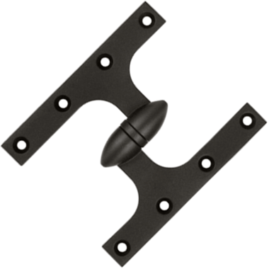 DELTANA 6 Inch x 5 Inch Solid Brass Olive Knuckle Hinge (Oil Rubbed Bronze Finish)