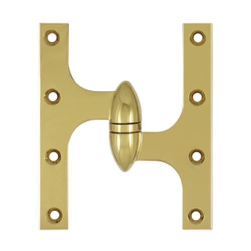 DELTANA 6 Inch x 5 Inch Solid Brass Olive Knuckle Hinge (PVD Finish)