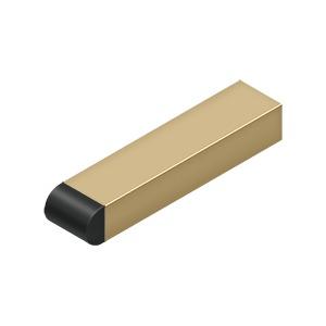 4 Inch Solid Brass Contemporary Half-Cylinder Tip Baseboard Door Bumper (Several Finishes Available)