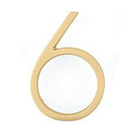 7 Inch Tall Modern House Number 6 (Several Finishes) EMTEK