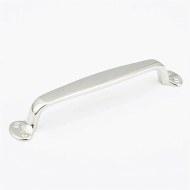 SCHAUB 7 1/2 Inch (6 Inch c-c) Country Style Pull (Polished Nickel Finish)