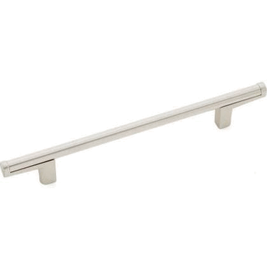 SCHAUB 7 3/8 Inch (5 Inch c-c) Regatta Pull (Brushed Nickel Finish)