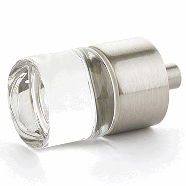 SCHAUB 7/8 Inch Symphony City Light Cylinder Knob (Brushed Nickel Finish)