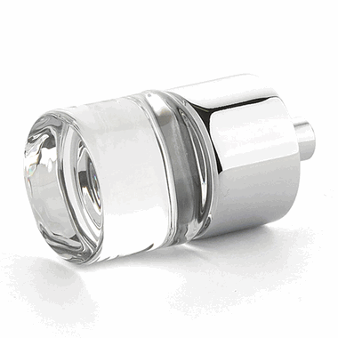 SCHAUB 7/8 Inch Symphony City Light Cylinder Knob (Polished Chrome Finish)