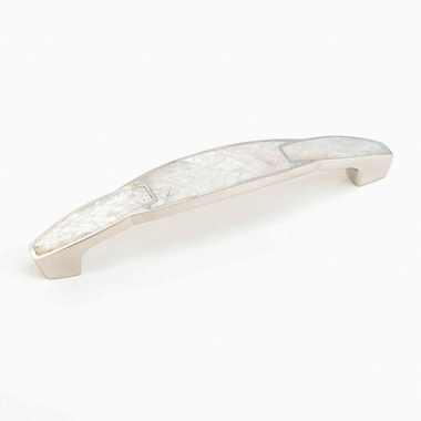 7 Inch (6 Inch c-c) Symphony Inlays Mother of Pearl Pull (Polished Nickel Finish)