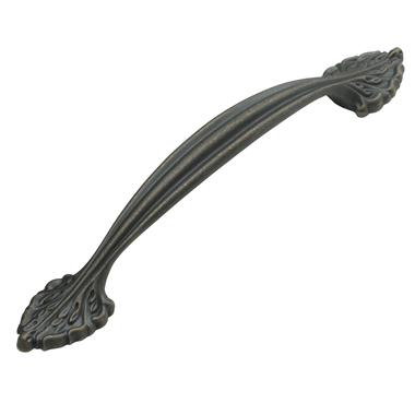 8 3/4 Inch (6 Inch c-c) Corinthian Cabinet Pull (Ancient Bronze Finish) SCHAUB