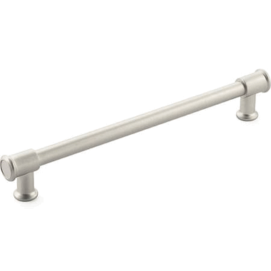 9 1/4 Inch (8 Inch c-c) Steamworks Cabinet Pull (Brushed Nickel Finish)