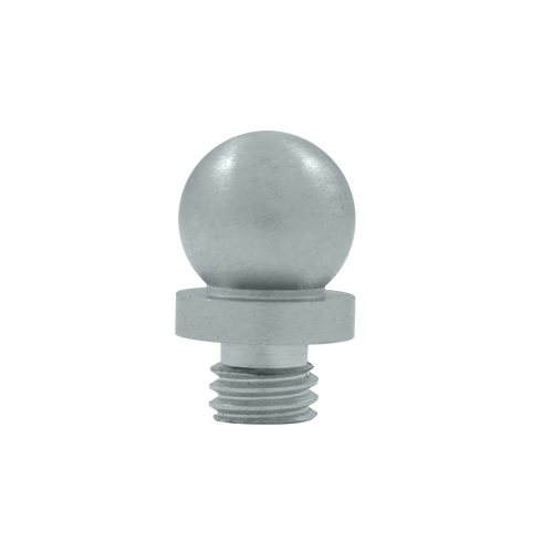 9/16 Inch Solid Brass Ball Tip Door Finial (Brushed Chrome Finish) DELTANA