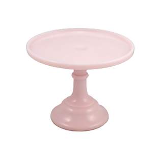 9 Inch Cake Plate (Crown Tuscan Pink Glass)