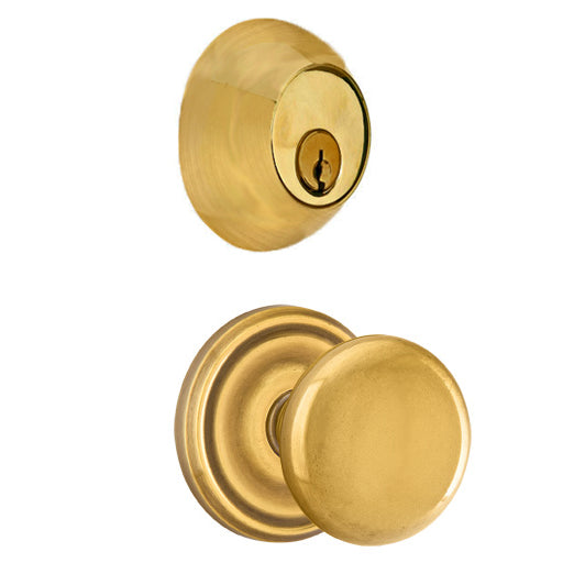 EMTEK Emtek Regular Entryway Set with Providence Round Brass Knob (Several Finishes Available)