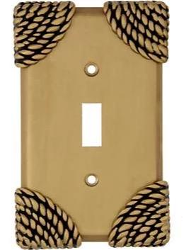 Roguery Ropes Wall Plate (Antique Brass Gold Finish)