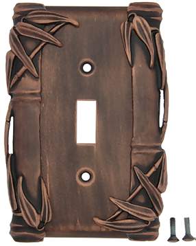 Bamboo Style Wall Plate (Antique Copper Finish)