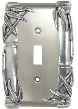Bamboo Style Wall Plate (Bright Nickel Finish)