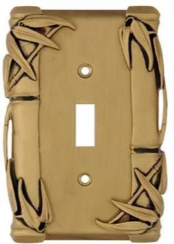 Bamboo Style Wall Plate (Antique Brass Gold Finish)