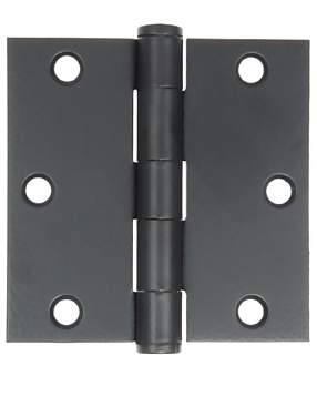 3 1/2 Inch by 3 1/2 Inch Butt Hinge (Forged Black Iron)
