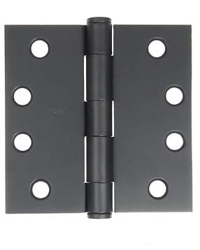 4 Inch by 4 Inch Butt Hinge (Forged Black Iron)