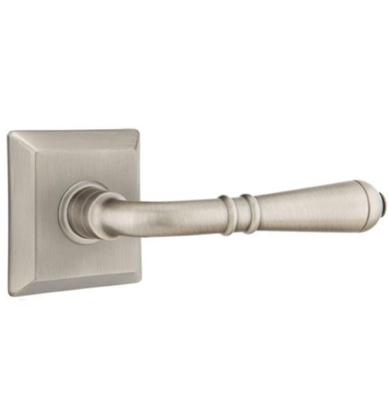 Emtek Solid Brass Turino Lever With Quincy Rosette