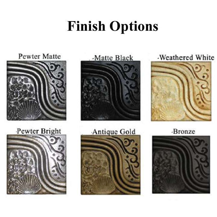 Ocean Seaside Nautical Shell Wall Plate (Pewter Bright Finish) ANNE AT HOME